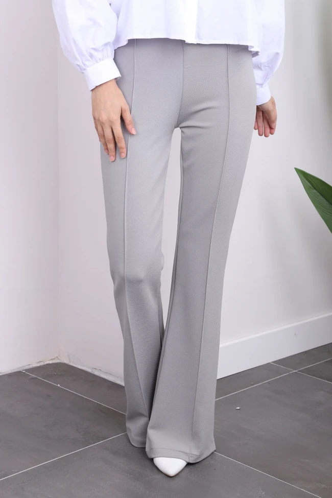 Yüksek Bel Çimalı İspanyol Pantolon