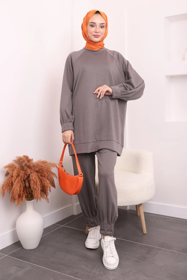 Füme Kol Ve Paça Nervürlü Oys Takım