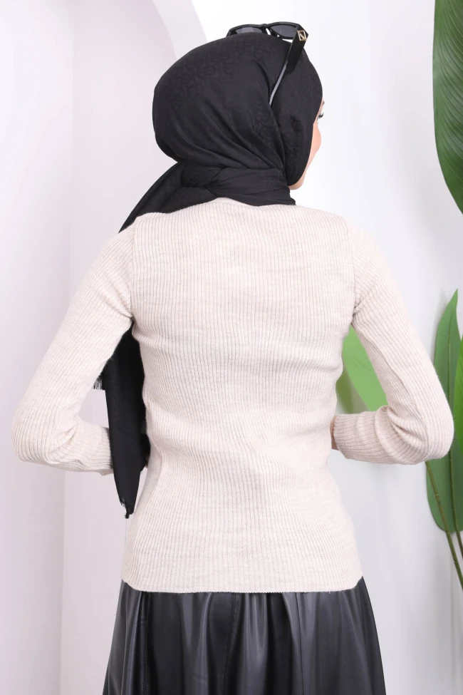 Vizon Dik Yaka Triko Body