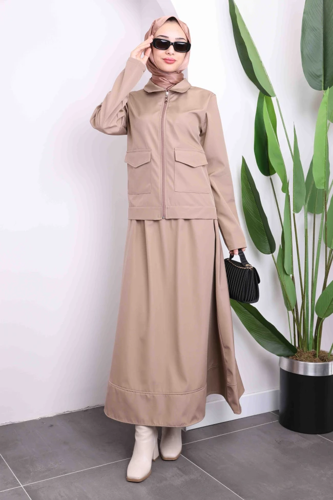 Vizon Etekli Ceket Bondit Takım