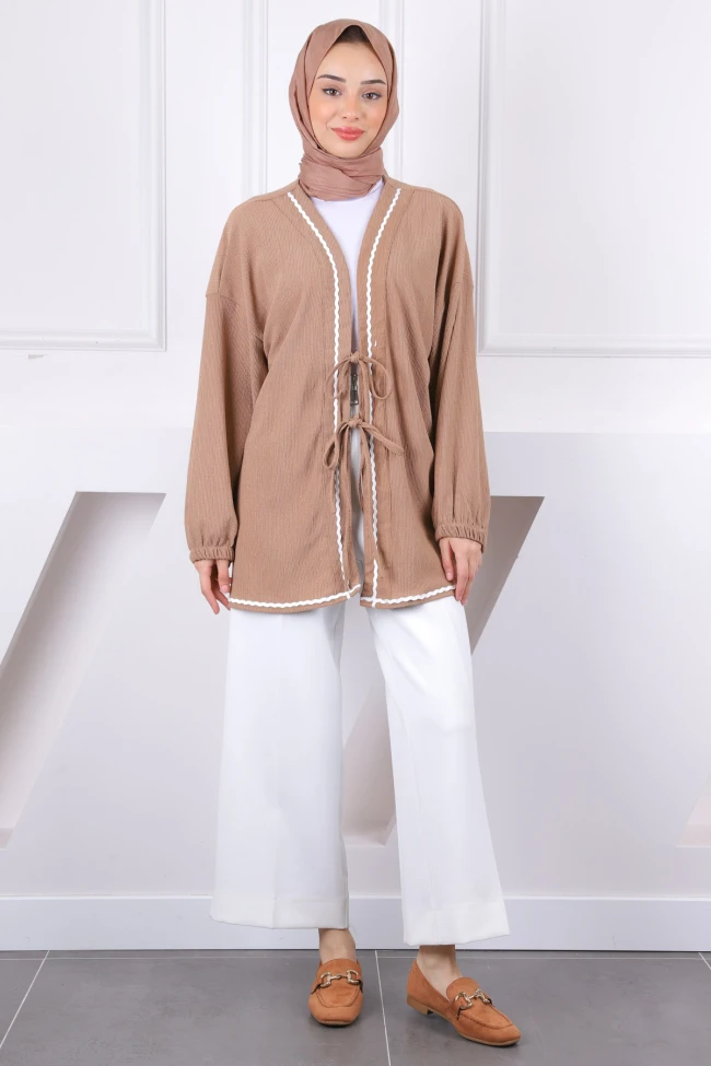 Vizon Biyeli Bürümcük Kimono