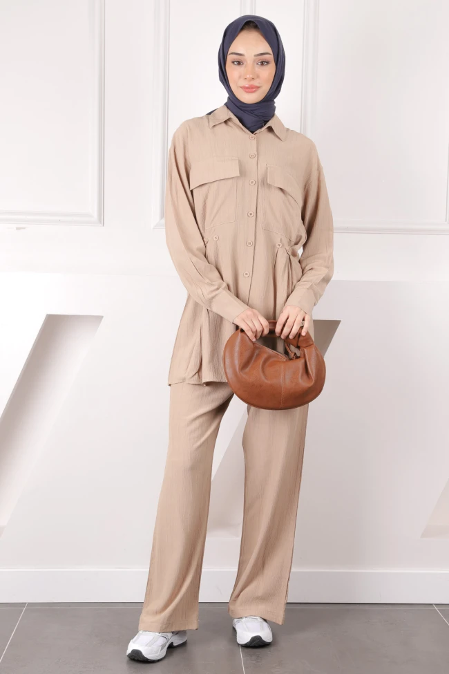 Vizon Cepli Tunik Pantolonlu Takım