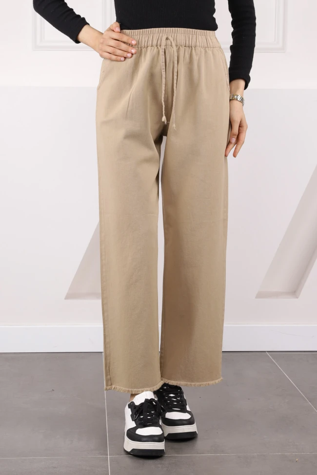 Vizon Bel Lastikli Cepli Gabardi Pantolon