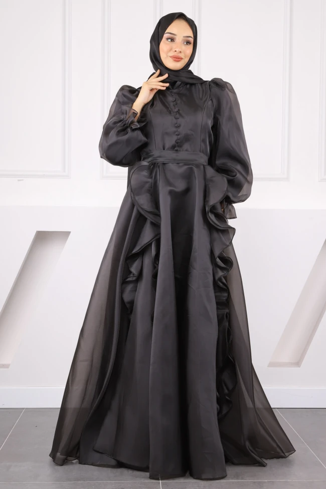 Siyah Balon Kol Abiye