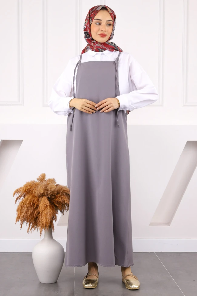 Gri İp Askılı Jile