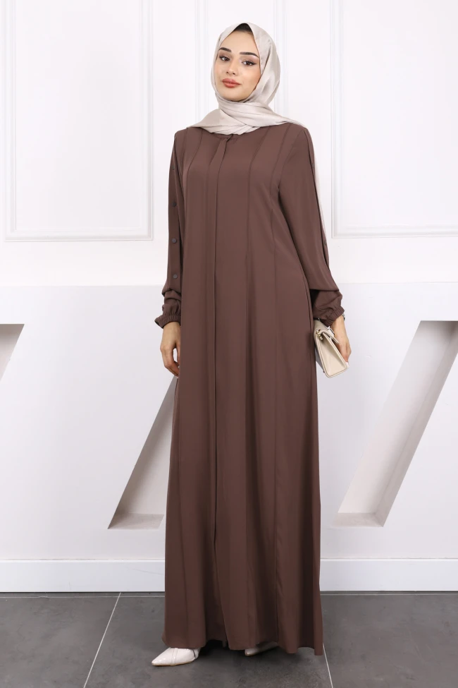 Koyuv Vizon Kol Detaylı Ferace