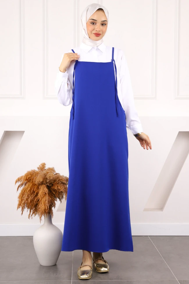 Saks Mavi İp Askılı Jile