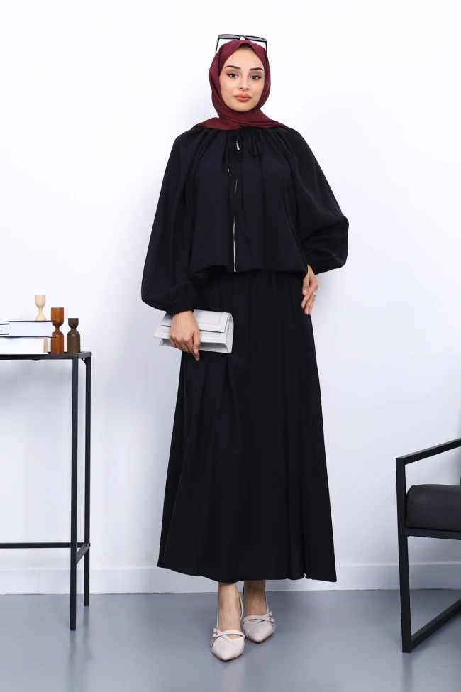 Siyah Ceket Etekli Modal Takım