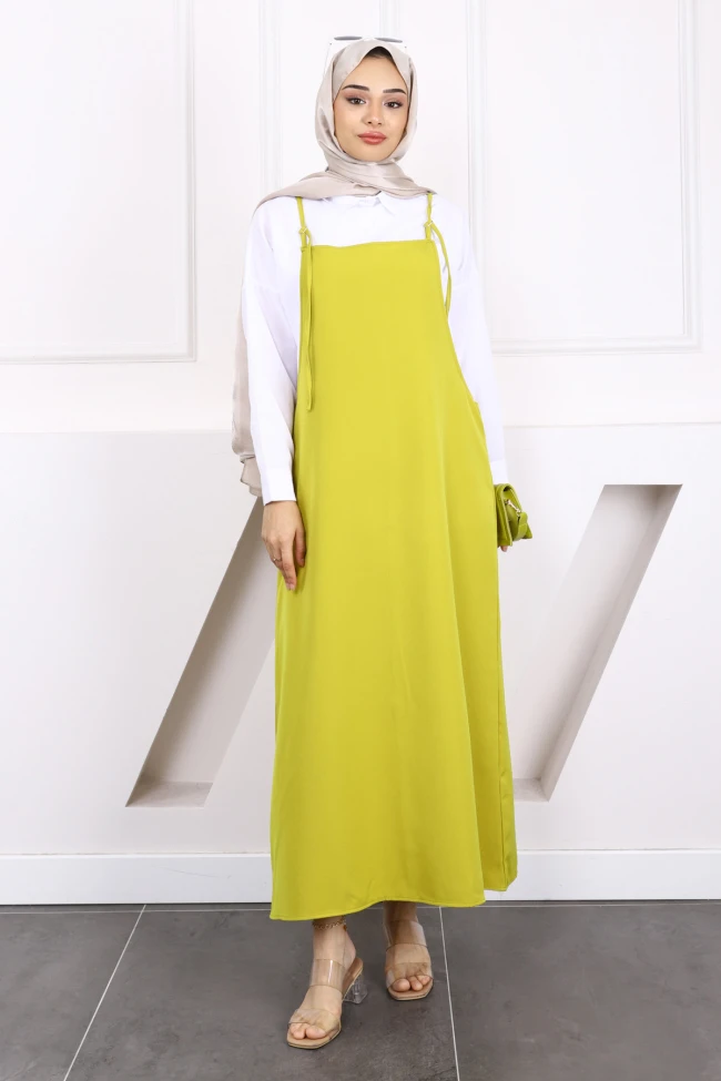 Yağ Yeşili İp Askılı Jile