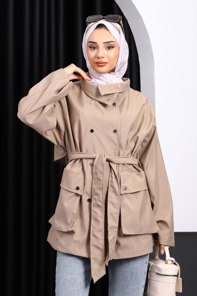 Vizon Oversize Cepli Bondit Ceket