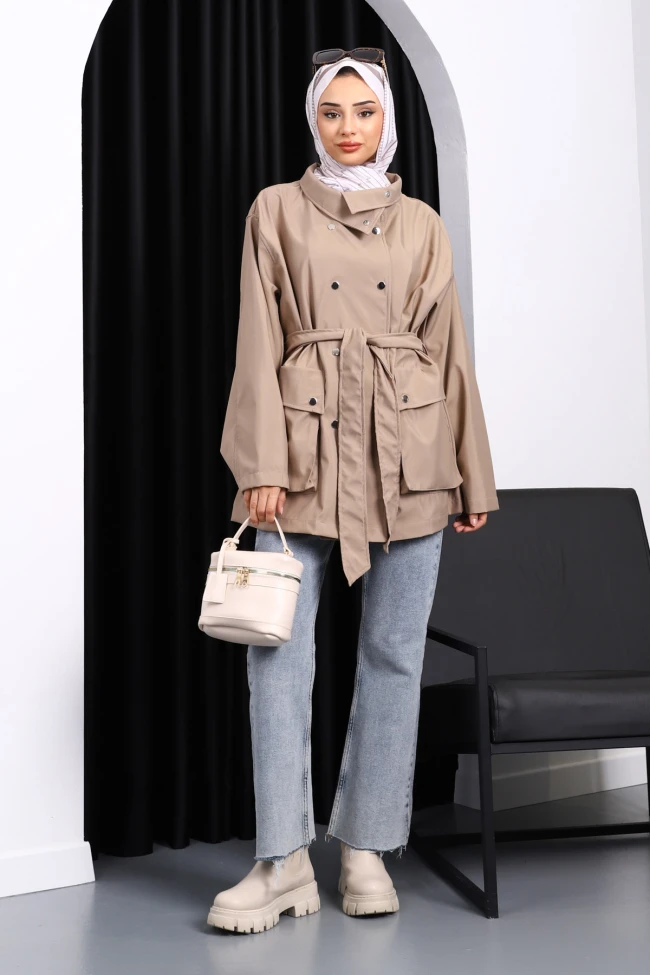 Vizon Oversize Cepli Bondit Ceket