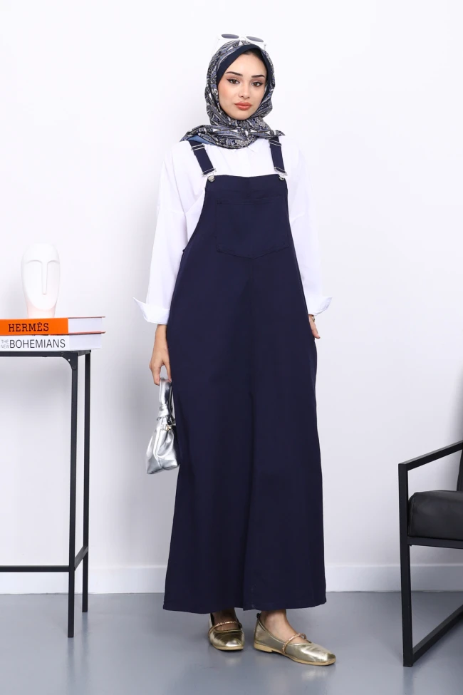 Lacivert Cepli Gabardin Jile