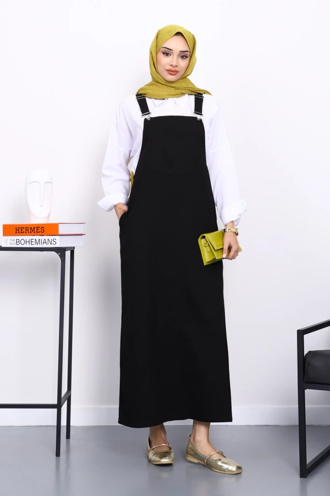 Siyah Cepli Gabardin Jile