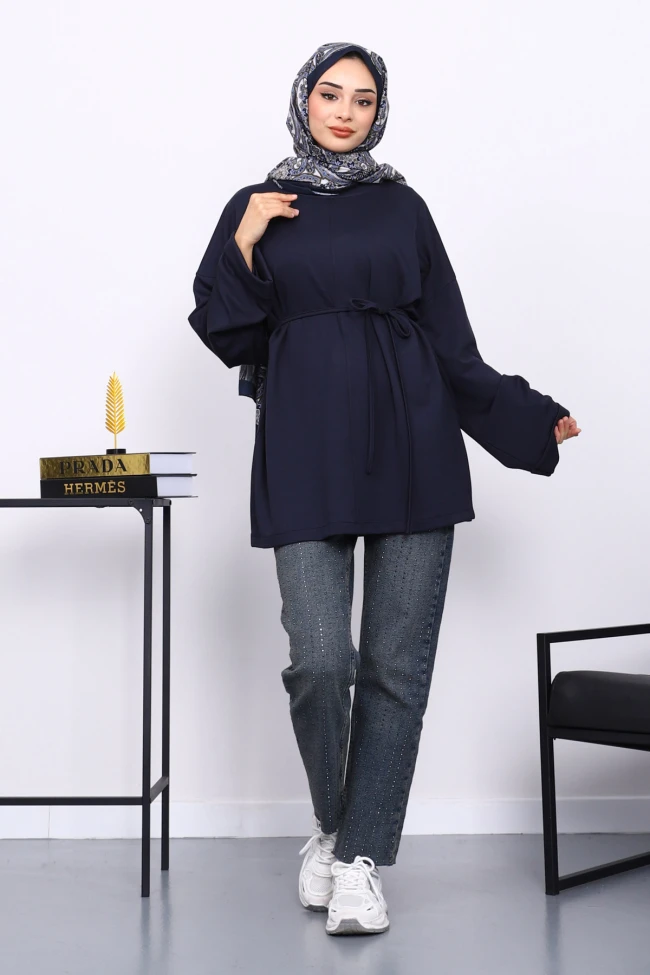 Antrasit Duble Kol Modal Tunik