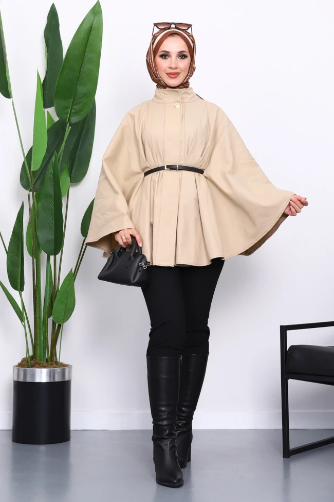 Bej Kemerli Gabardin Panço