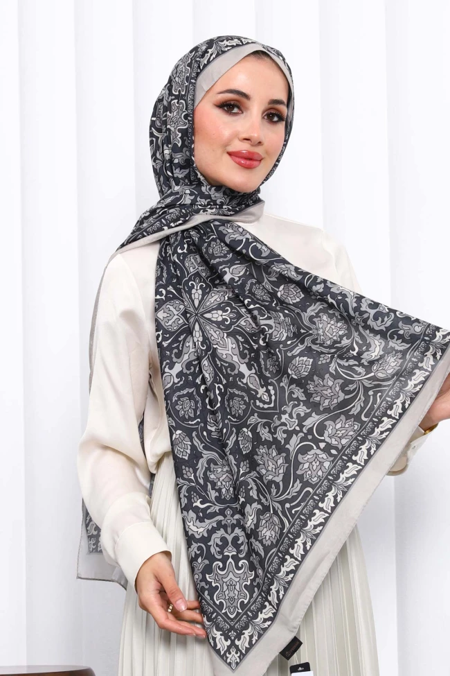 Taş Desenli Soft Dijital Şal