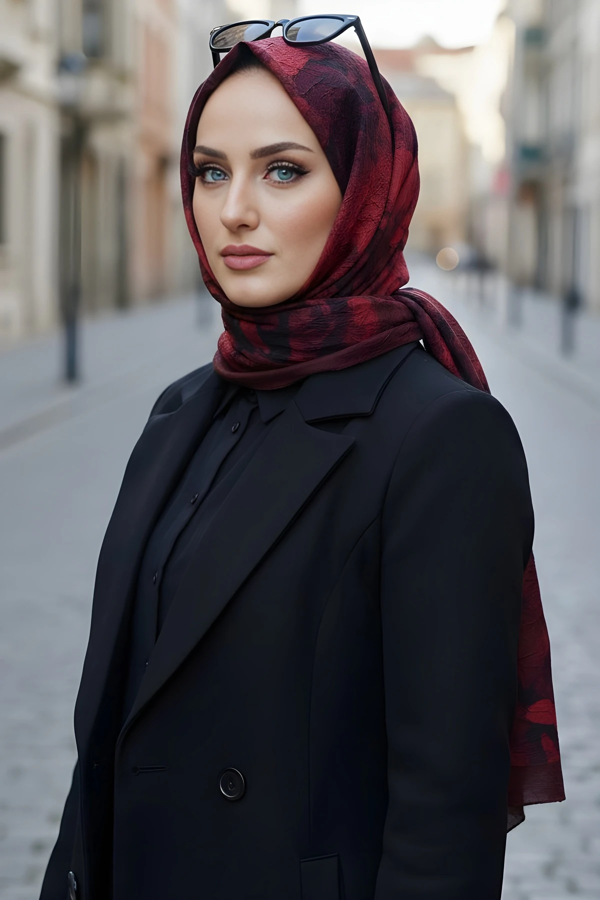 Bordo İpekhan Desenli Kraş Şal