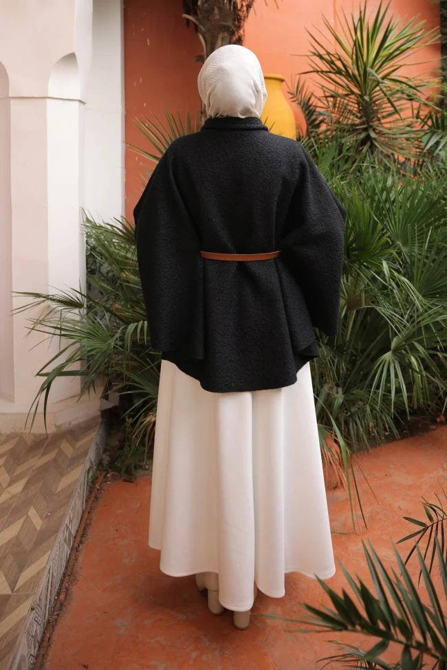 Siyah Kemerli Buklet Panço