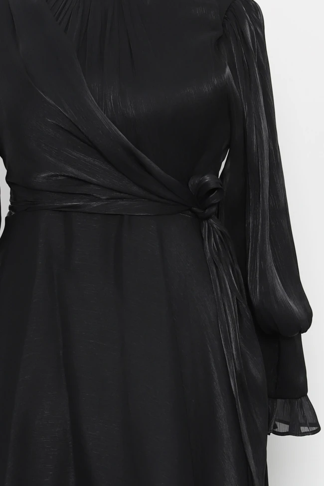 Siyah Yandan Bağlamalı Abiye