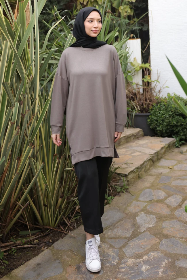 Vizon Bisiklet Yaka Modal Tunik