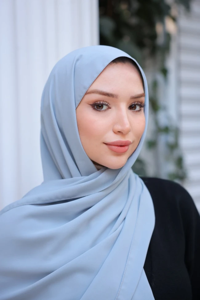 Açık Gri Five Medine İpeği Şal