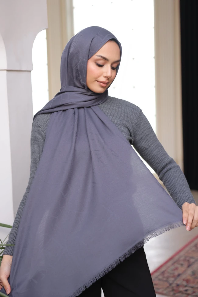 Füme İpekhan Pamuk Jakarlı Şal