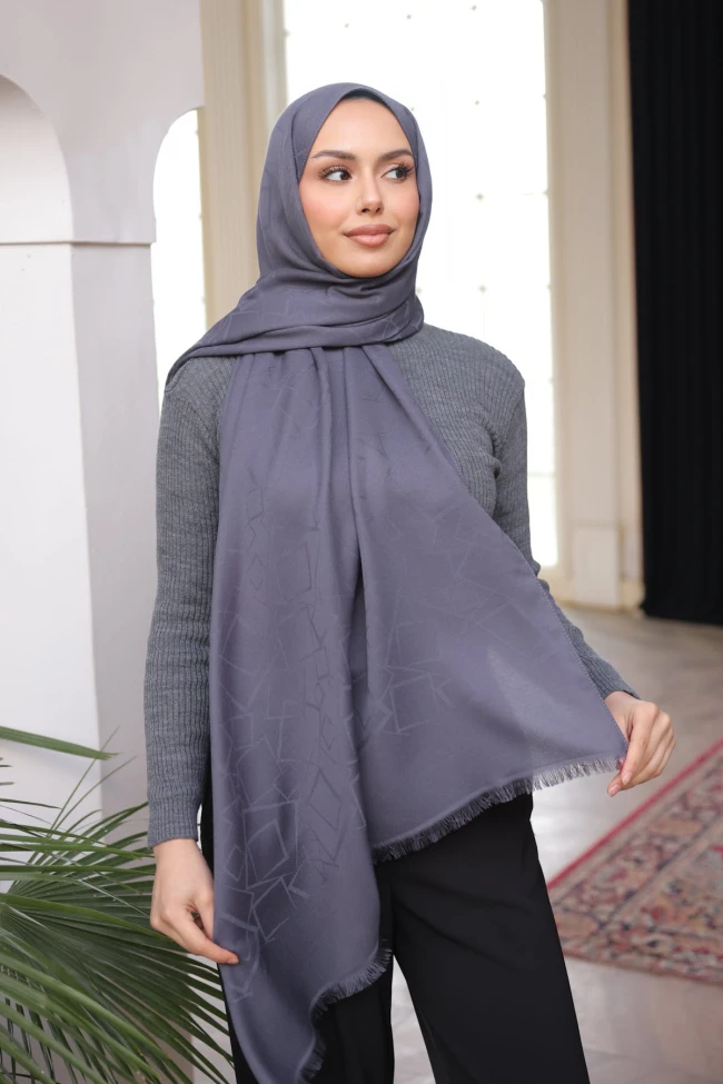 Füme İpekhan Pamuk Jakarlı Şal