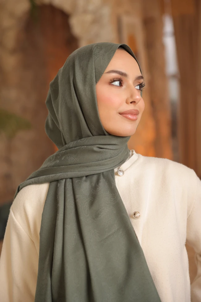 Haki İpekhan Pamuk Jakarlı Şal