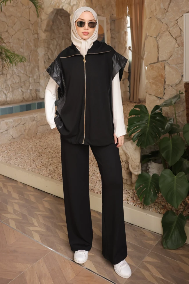 Siyah Yelek Pantolonlu Takım