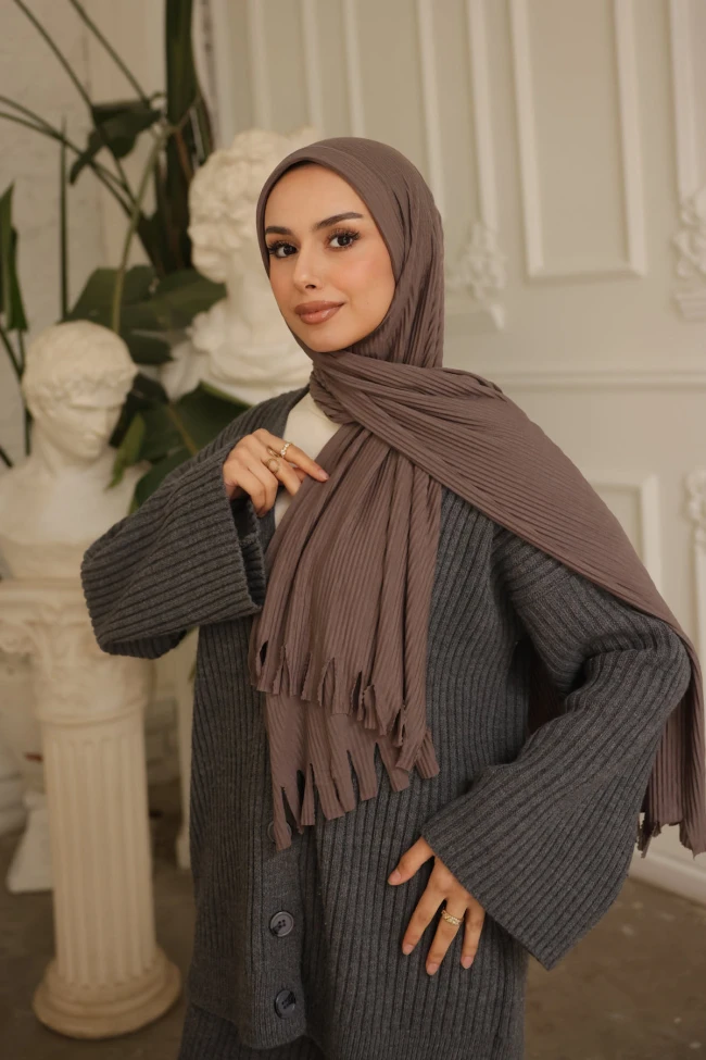 Koyuv Vizon Helen Önü Süngerli Pratik Piliseli Şal