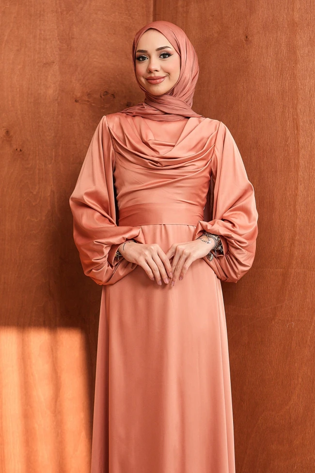 Taba Balon Kol Saten Abiye