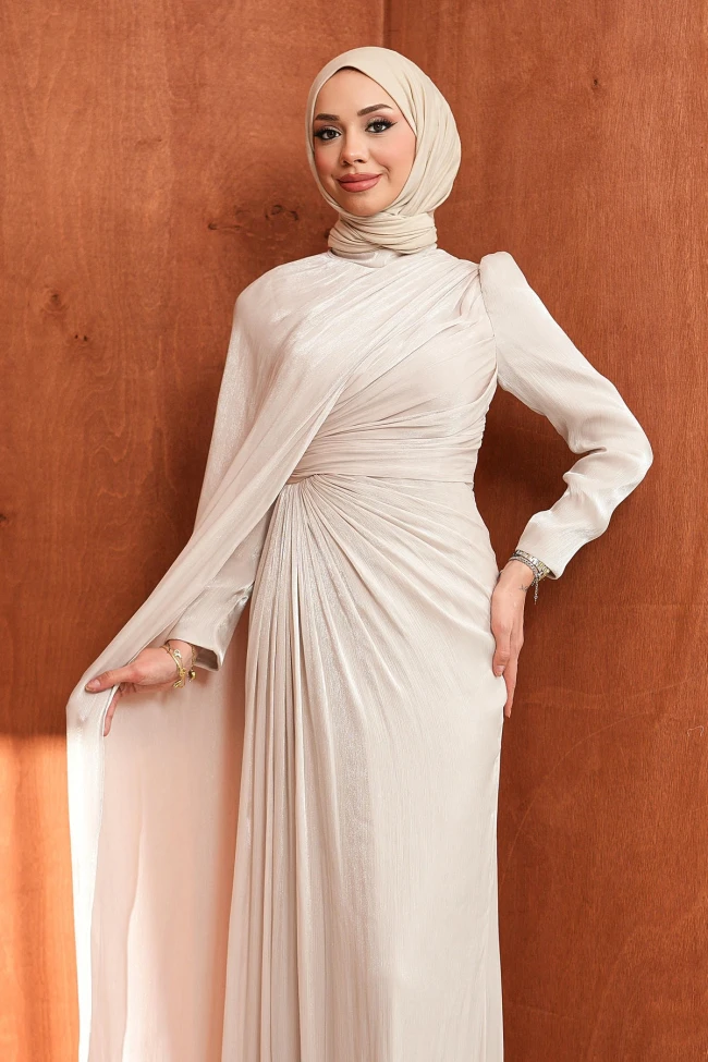 Taş Önü Büzgülü Abiye