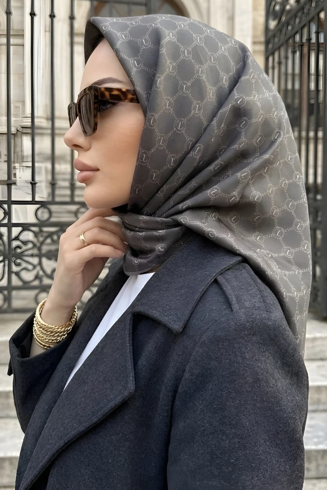 Füme Trend Dijital Twil- Rayon Krisital Eşarp