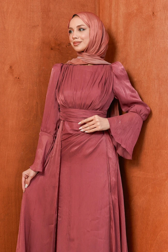 Gül Kurusu Kol Detaylı Abiye