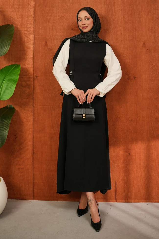 Siyah Kendinden Kemerli Dabıl Jile