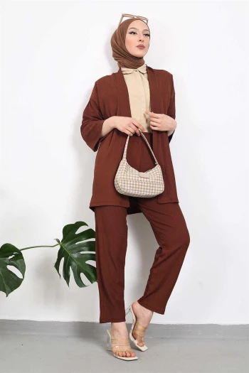 Kahverengi Kimono Bürümcük Takım