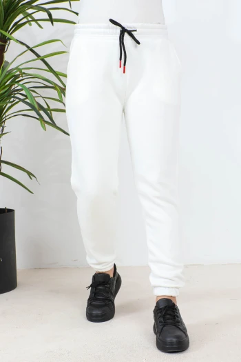 Krem Üç İplik Şardonlu Jogger Eşofman Altı