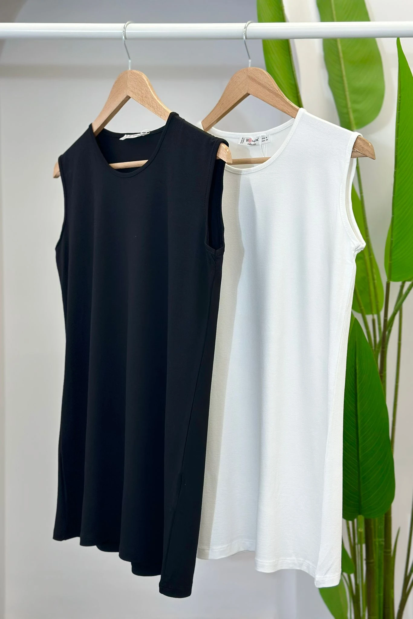 Siyah Sıfır Kol İçlik Tunik