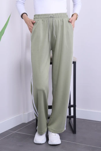 Haki Bel Lastikli Modal Eşofman Altı