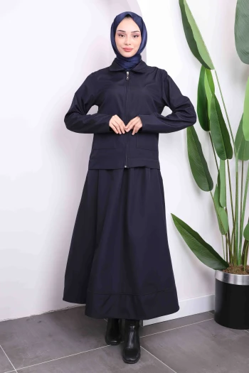 Lacivert Etekli Ceket Bondit Takım