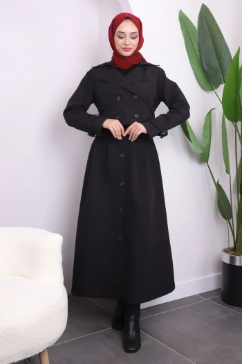 Siyah Crop Ceket Etekli Takım