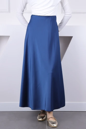 İndigo Saten Etek
