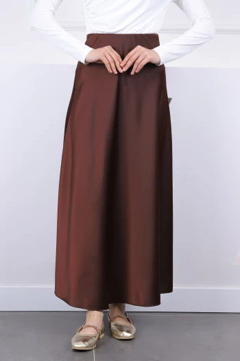 Kahverengi Saten Etek