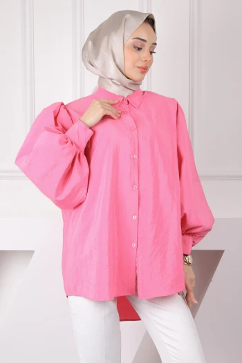 Pembe Balon Kol Gömlek