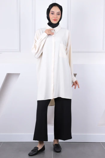 Taş Tek Cepli Linda Tunik