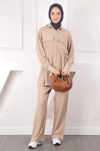 Vizon Cepli Tunik Pantolonlu Takım