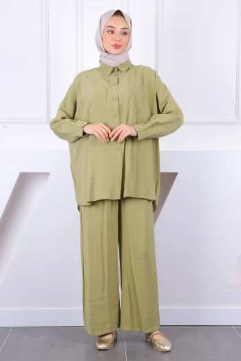 Yağ Yeşili Arkası Robalı Salaş Modal Takım