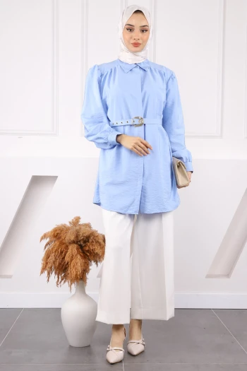 Bebe Mavi Kemerli Modal Tunik