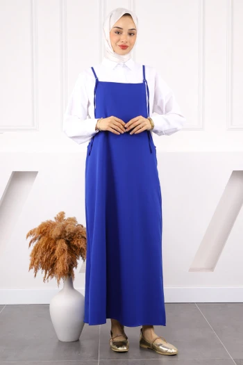 Saks Mavi İp Askılı Jile