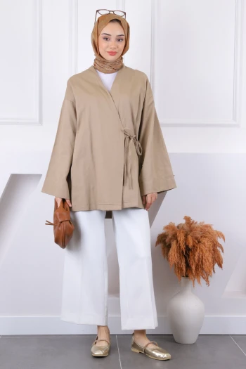 Vizon Çapraz Bağlamalı Kimono